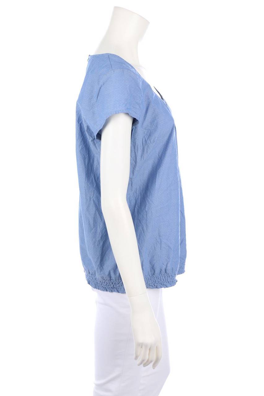 Carou OPUS Kurzarm-Bluse Mit Smok-Details