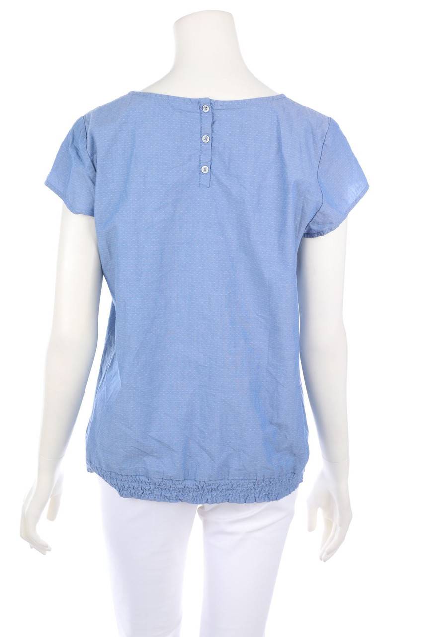 Carou OPUS Kurzarm-Bluse Mit Smok-Details