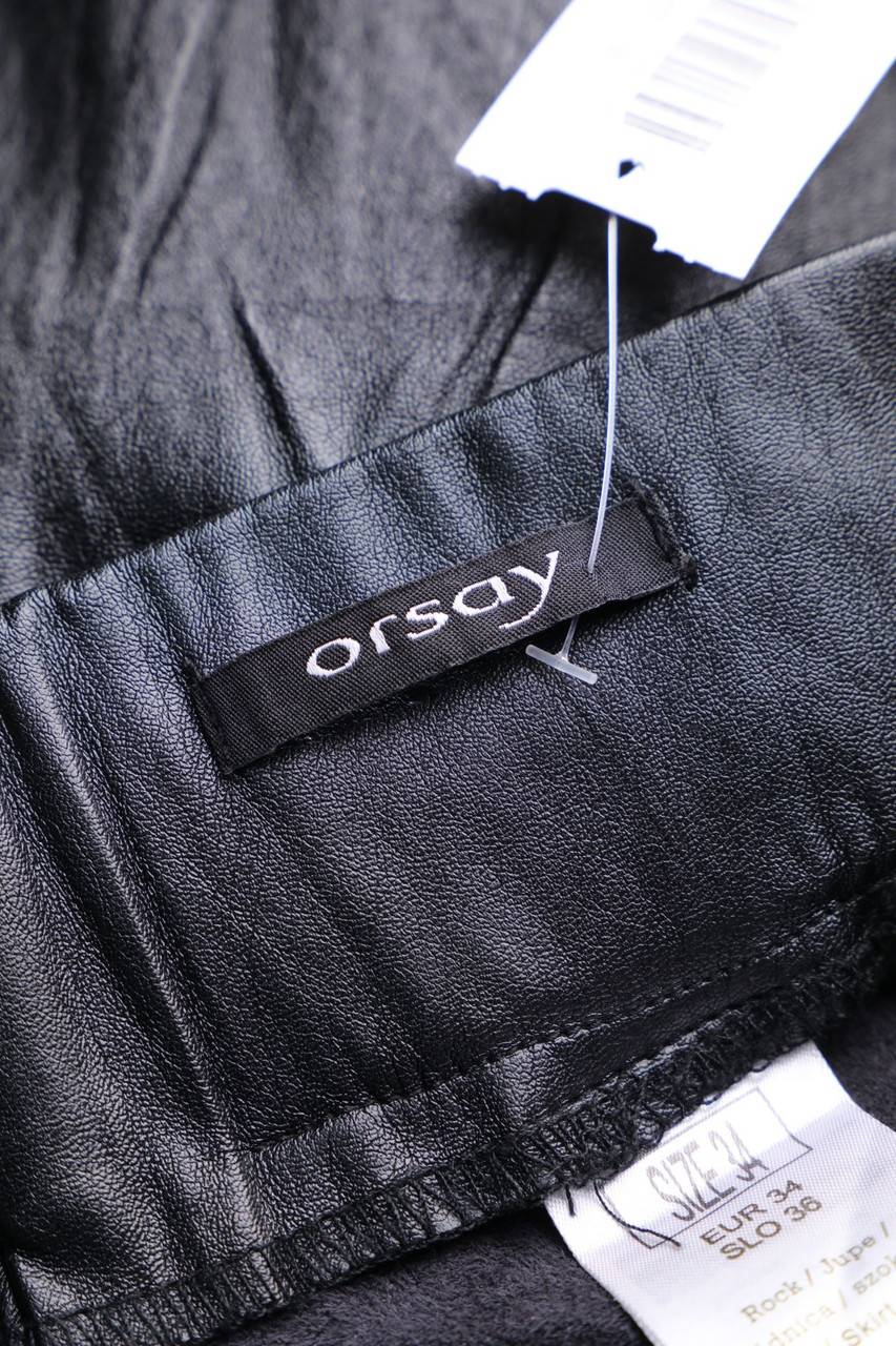 Carou Orsay Faux Leather-Rock Mit Spitze