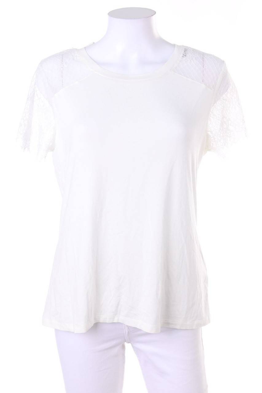 Carou Orsay Kurzarm-Bluse Mit Spitzen-Einsatz
