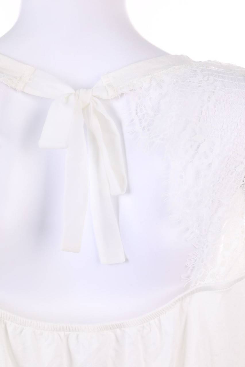 Carou Orsay Kurzarm-Bluse Mit Spitzen-Einsatz