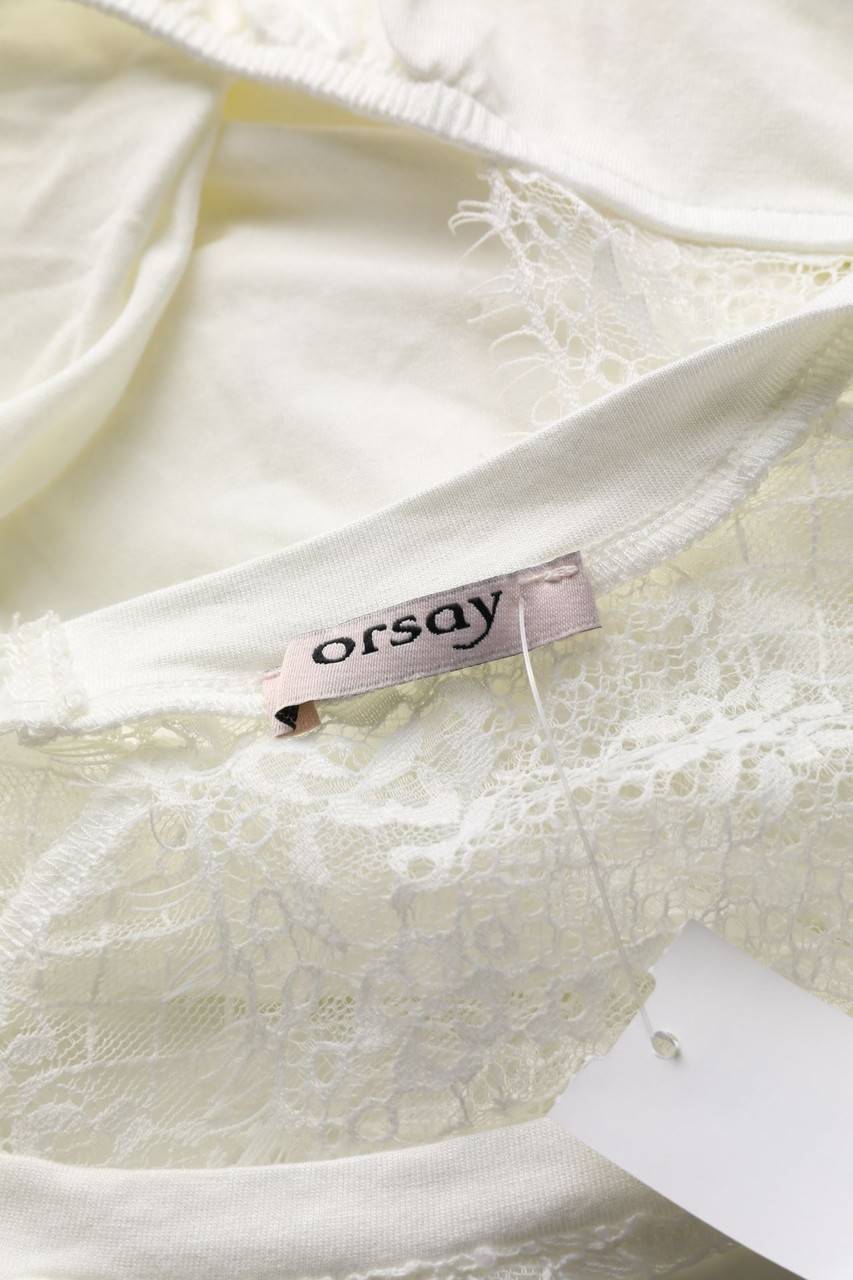 Carou Orsay Kurzarm-Bluse Mit Spitzen-Einsatz