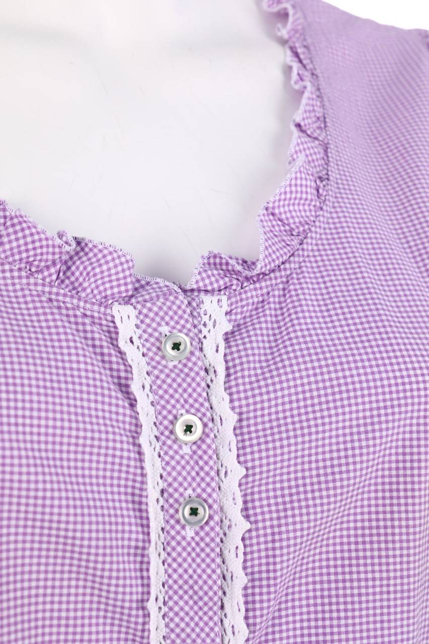 Carou OS Trachten Trachten-Bluse Mit Karo-Muster