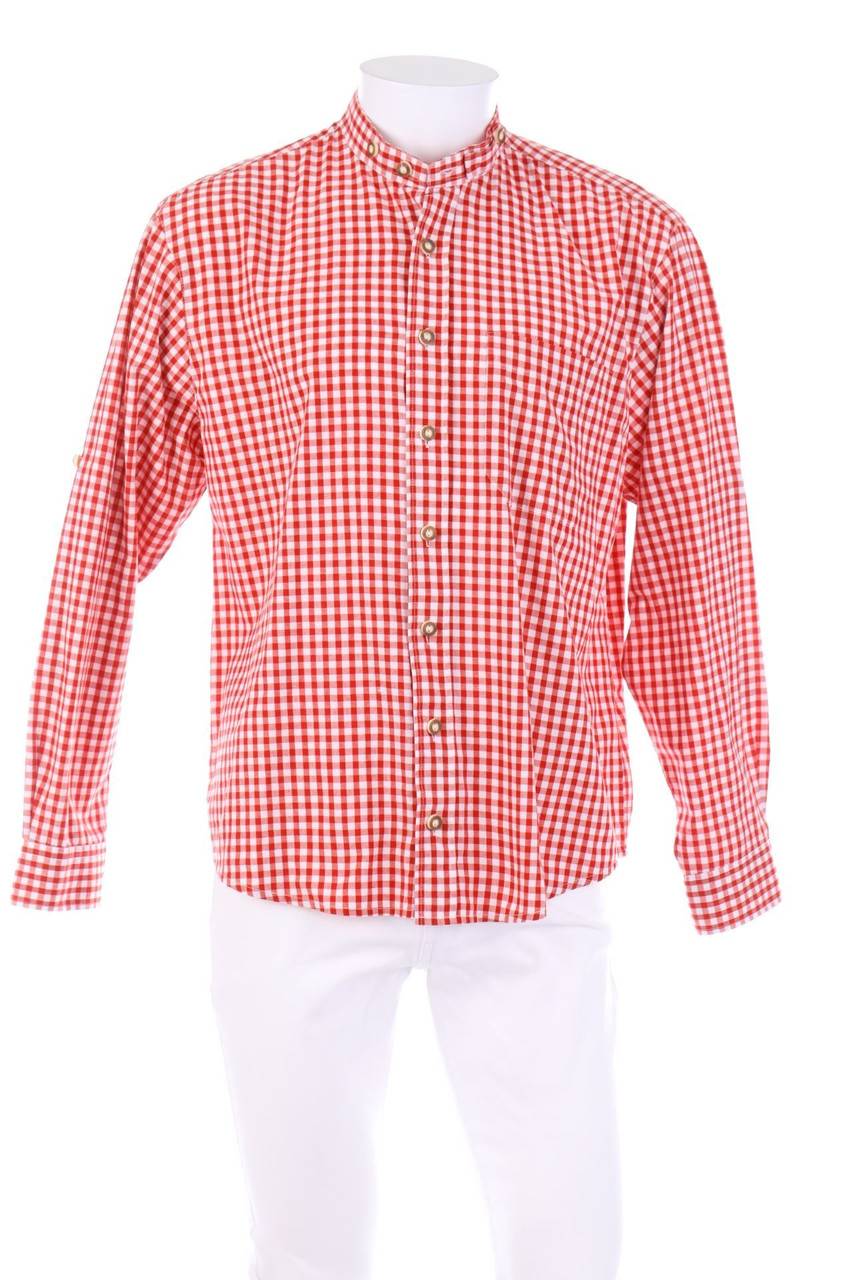 Carou OS Trachten Trachten-Hemd mit Karo-Muster