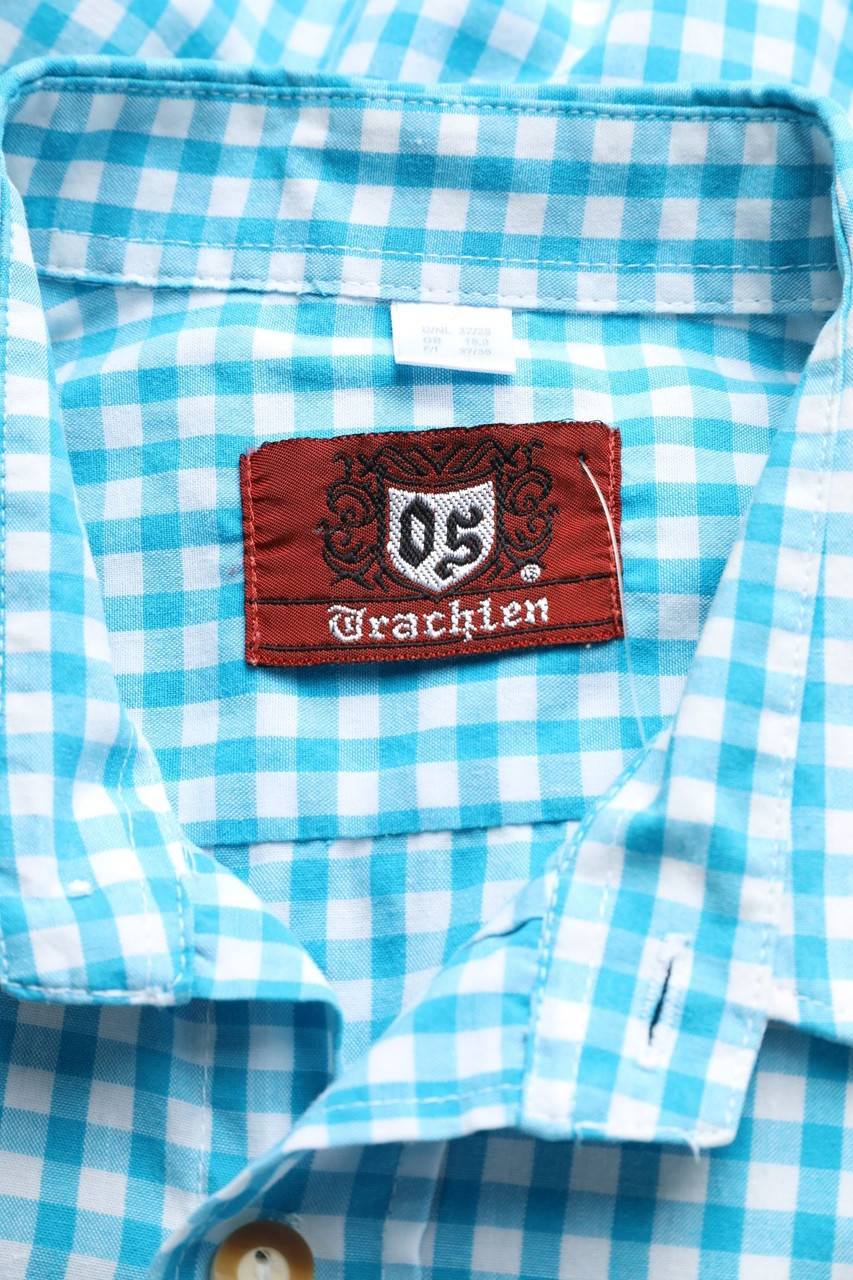 Carou OS Trachten Trachten-Hemd Mit Logo-Stickerei