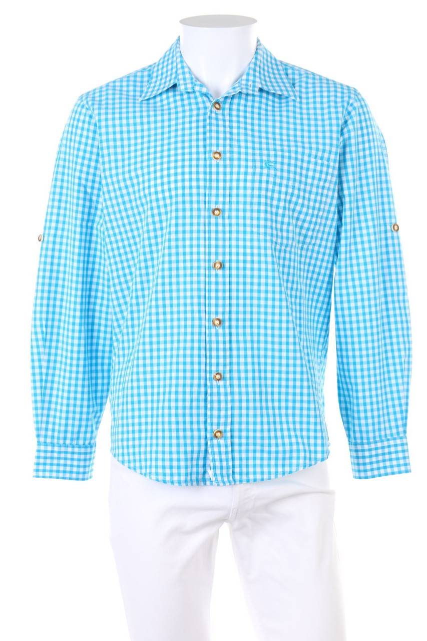 Carou OS Trachten Trachten-Hemd mit Logo-Stickerei