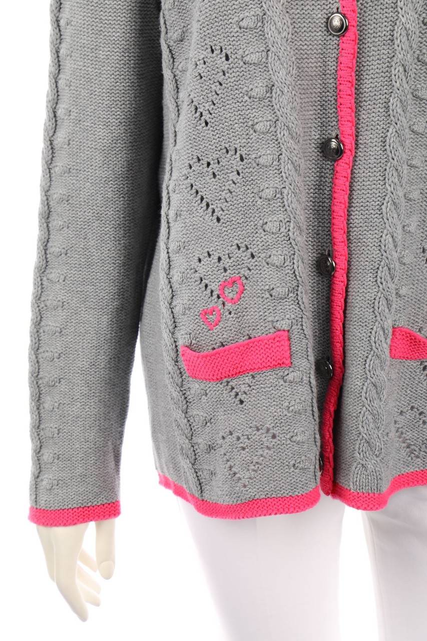 Carou Ouí Baumwoll-Cardigan Mit Lochstrick-Details
