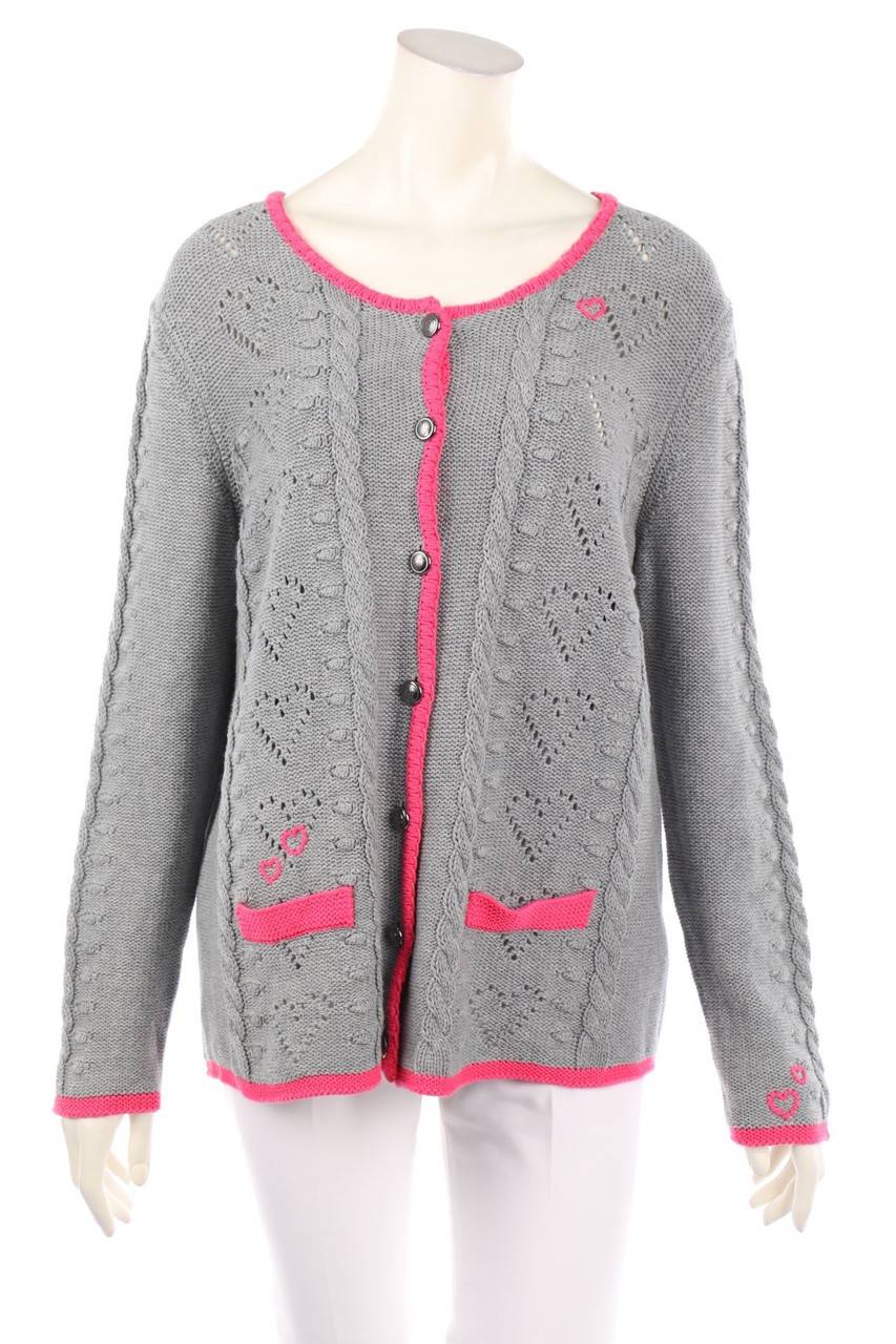 Carou ouí Baumwoll-Cardigan mit Lochstrick-Details