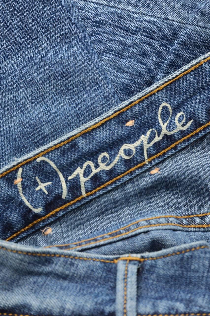 Carou (+)people Distressed Bootcut-Jeans