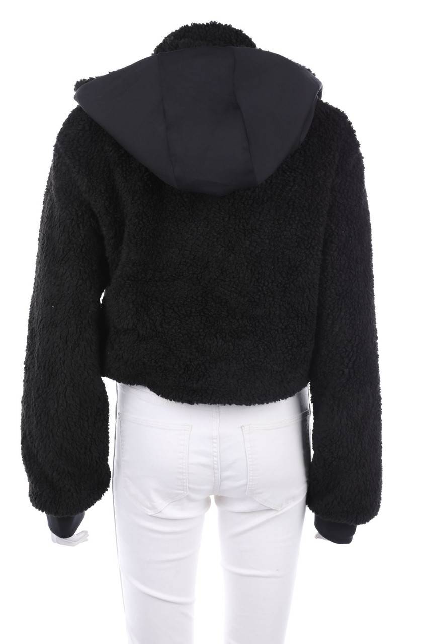 Carou PRADA Teddy-Fake Fur-Jacke Mit Logo-Patch
