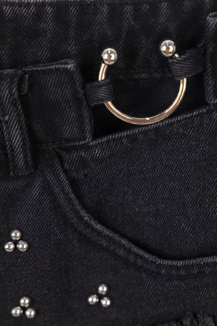 Carou PULL&BEAR Destroyed Jeans-Shorts Mit Nieten