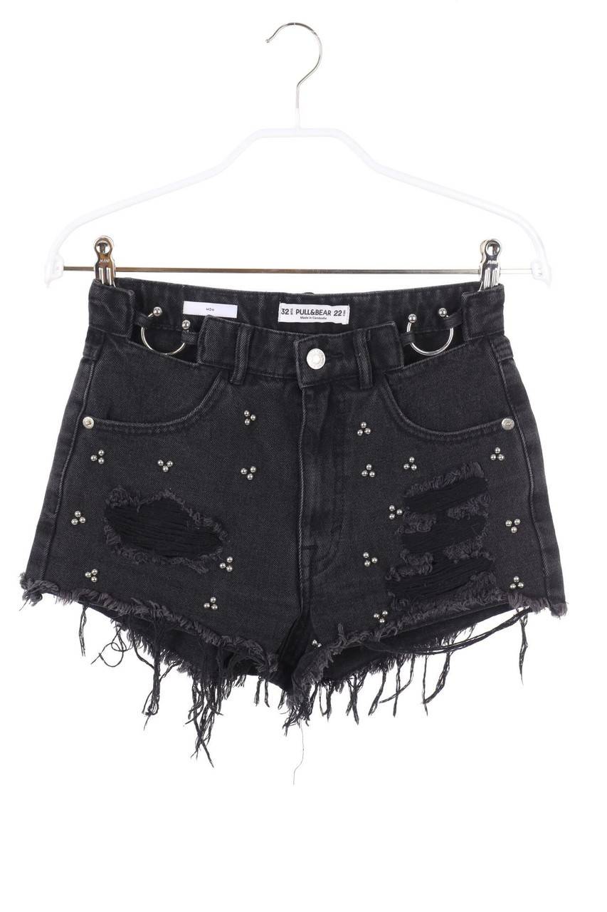 Carou PULL&BEAR Destroyed Jeans-Shorts mit Nieten