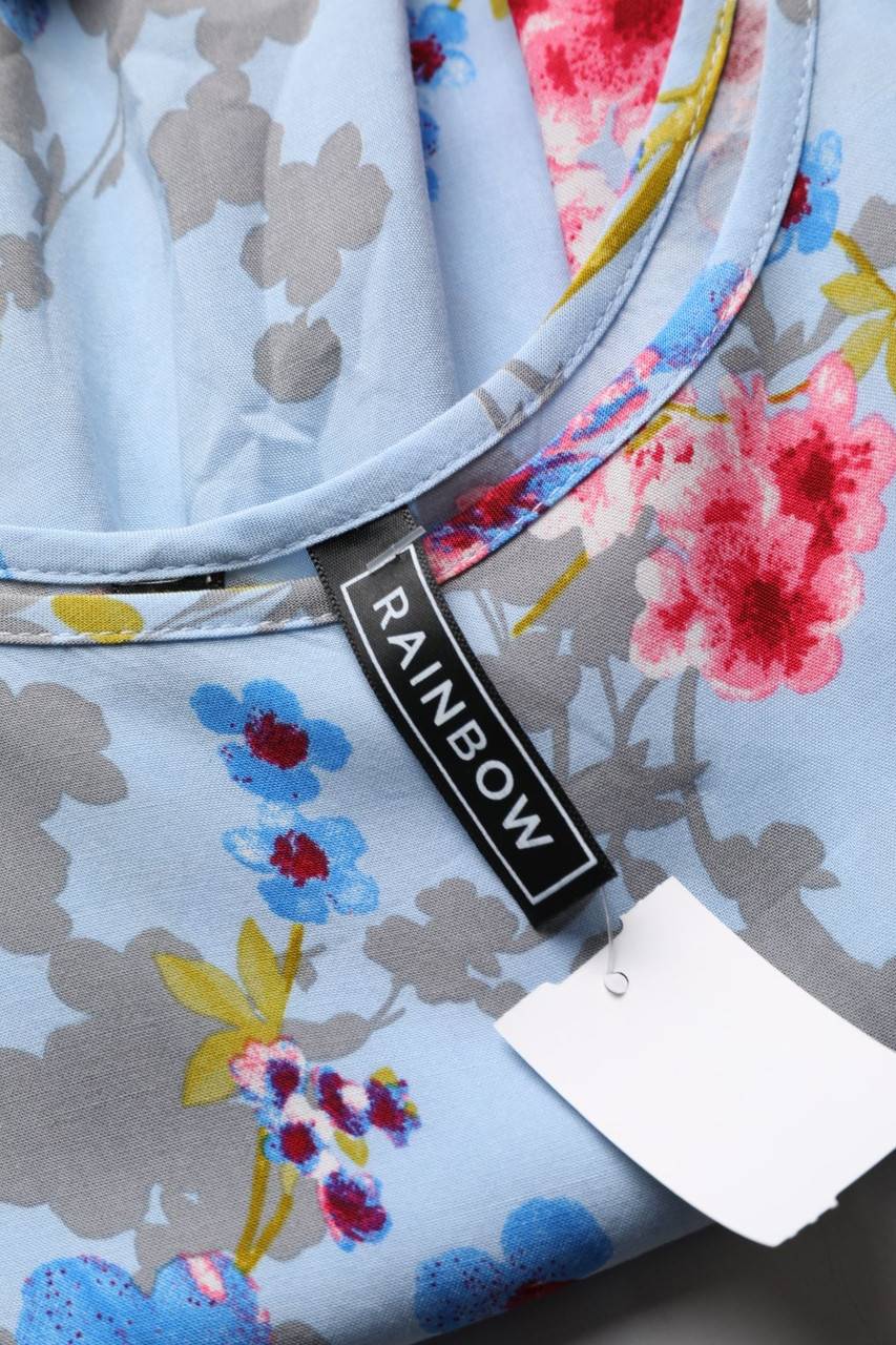 Carou RAINBOW Print-Bluse Mit Cut-outs