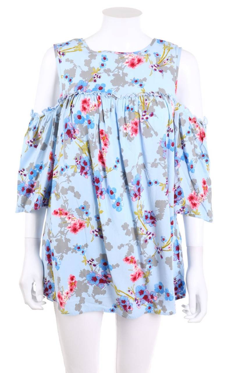 Carou RAINBOW Print-Bluse mit Cut-outs