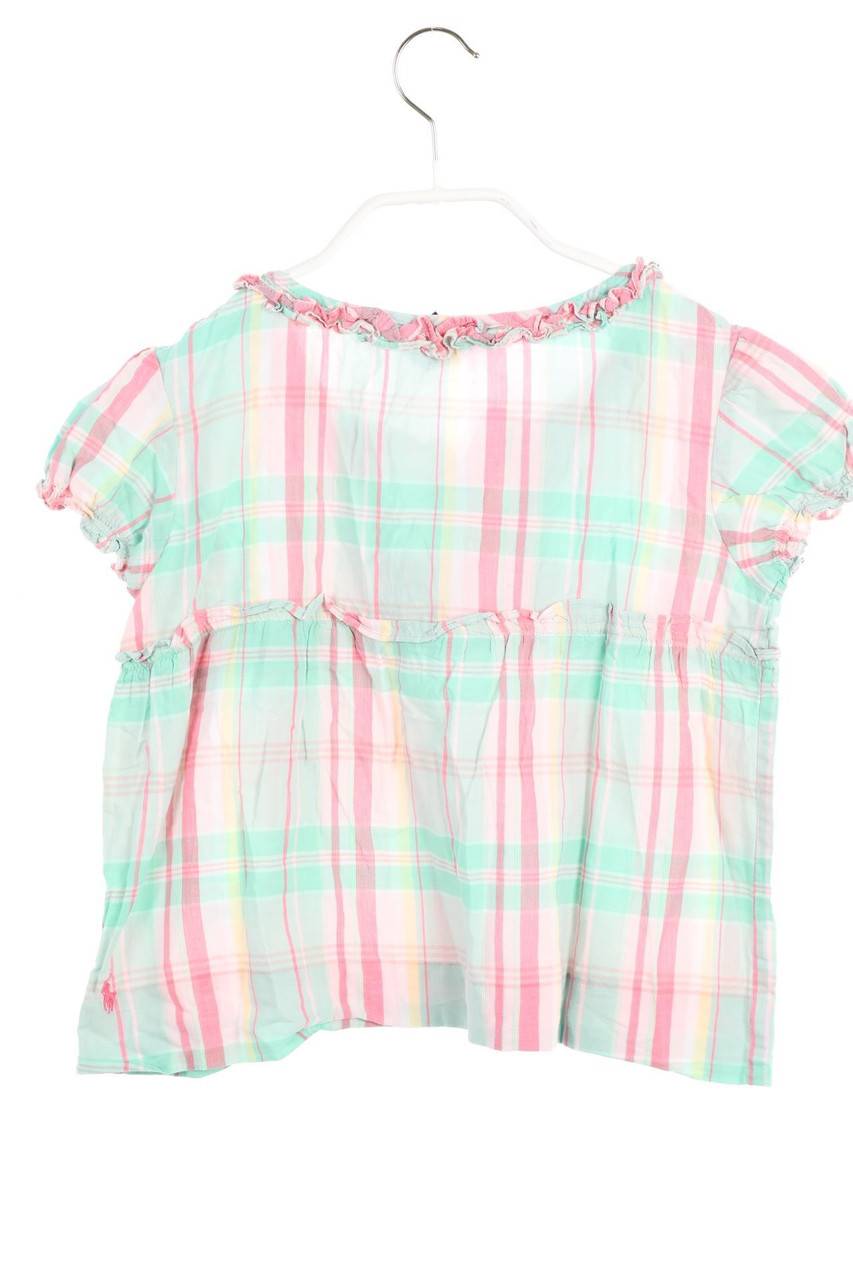 Carou RALPH LAUREN Karo-Bluse Mit Rüschen