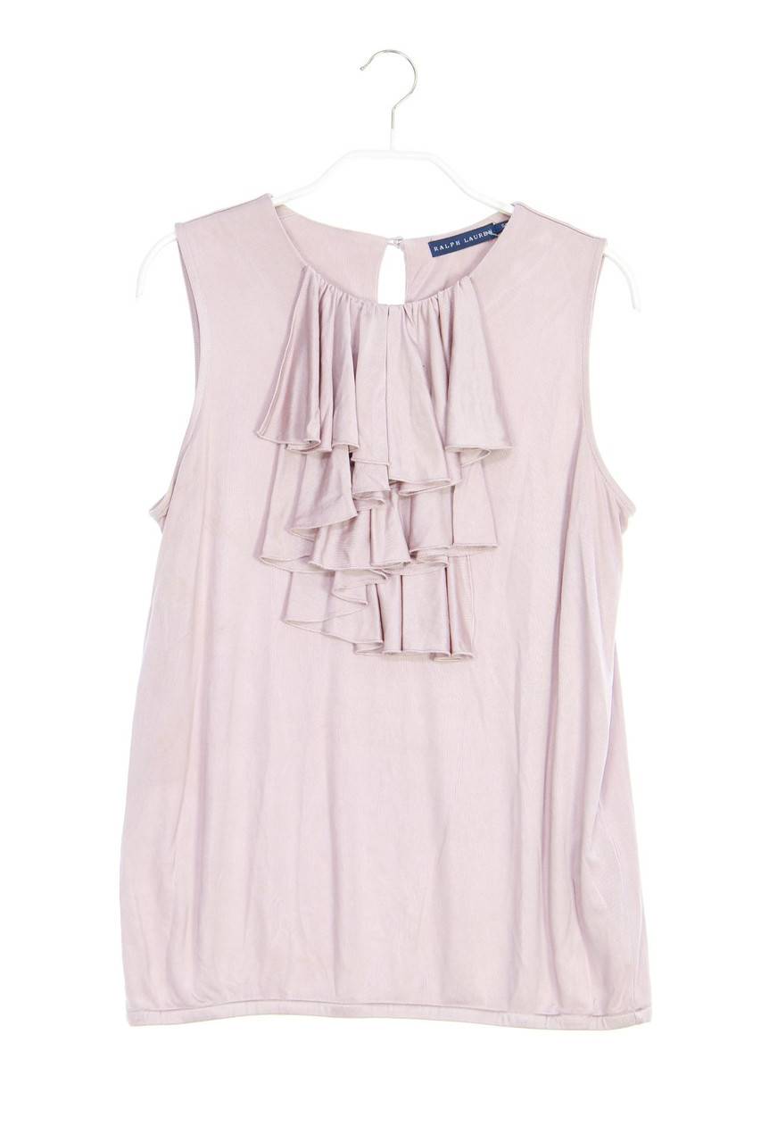 Carou RALPH LAUREN Seiden-Top mit Rüschen