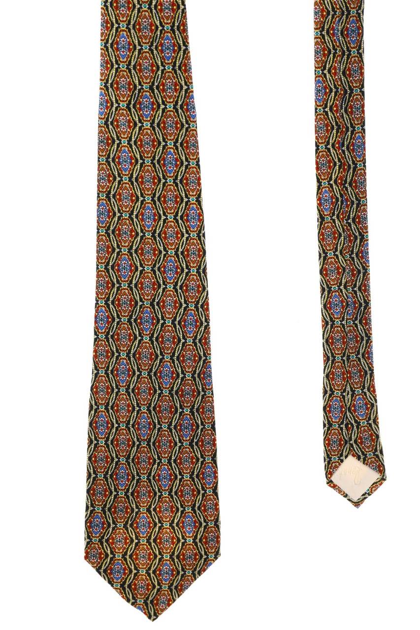 Carou RENATO CAVALLI Seiden-Krawatte mit Print