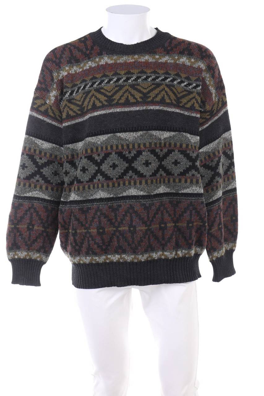 Carou RENÉ LEZARD Pullover aus Woll-Mix mit Muster