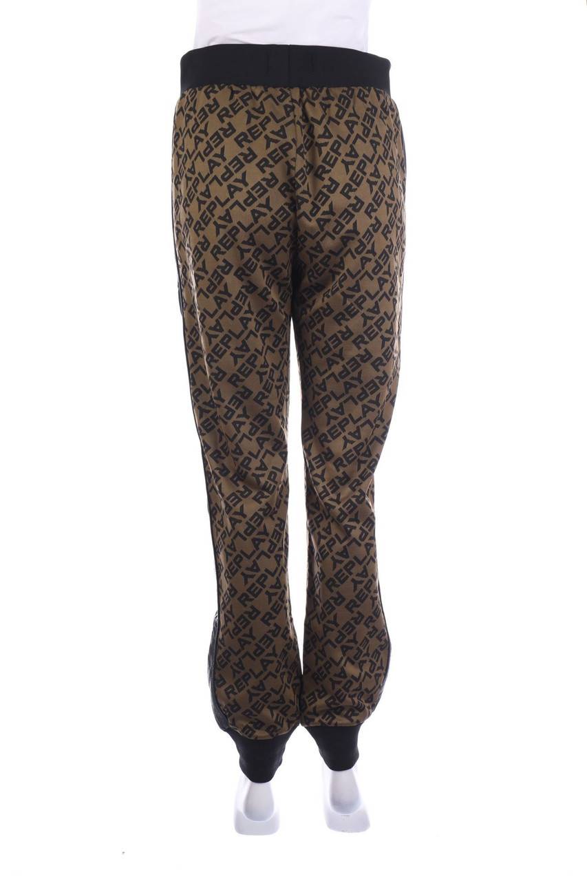 Carou REPLAY Jogger-Hose Mit Kunstleder-Details