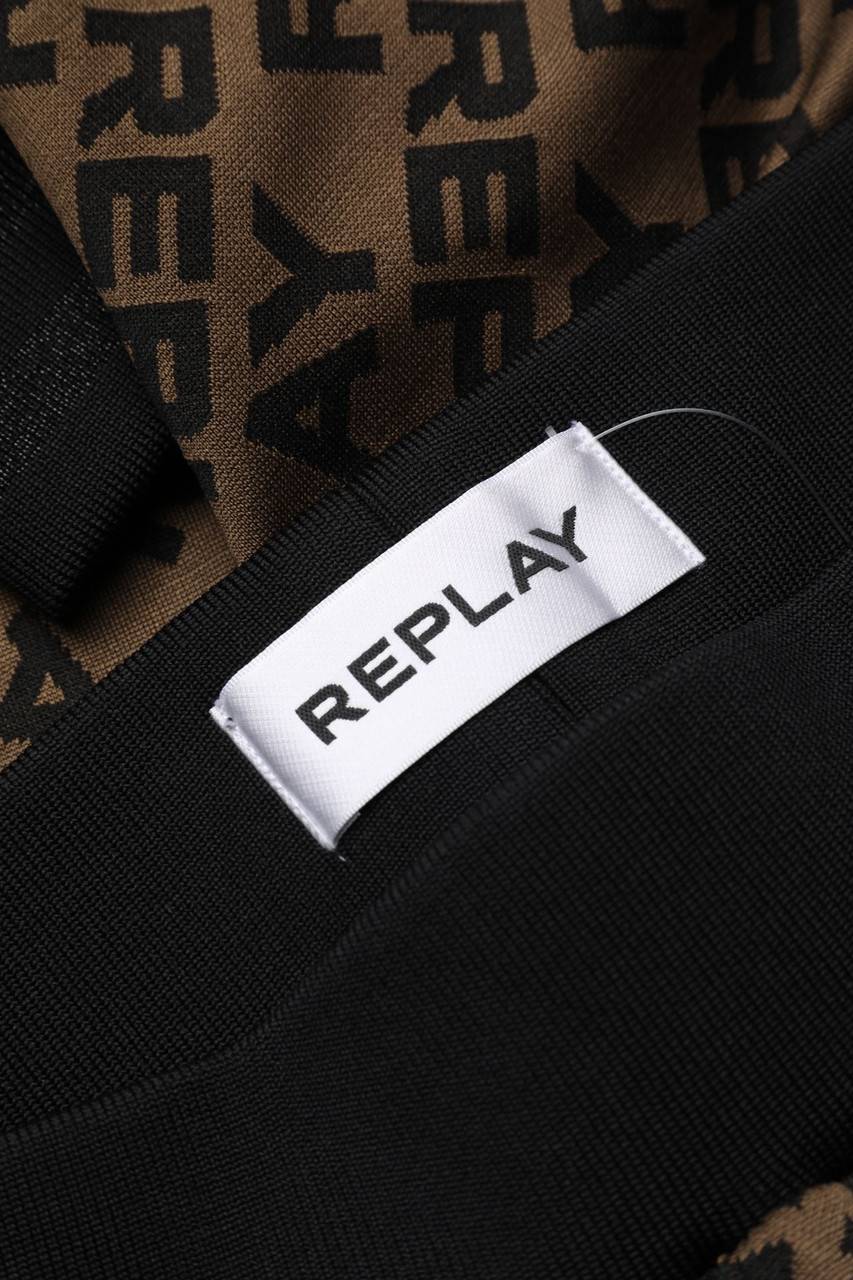 Carou REPLAY Jogger-Hose Mit Kunstleder-Details