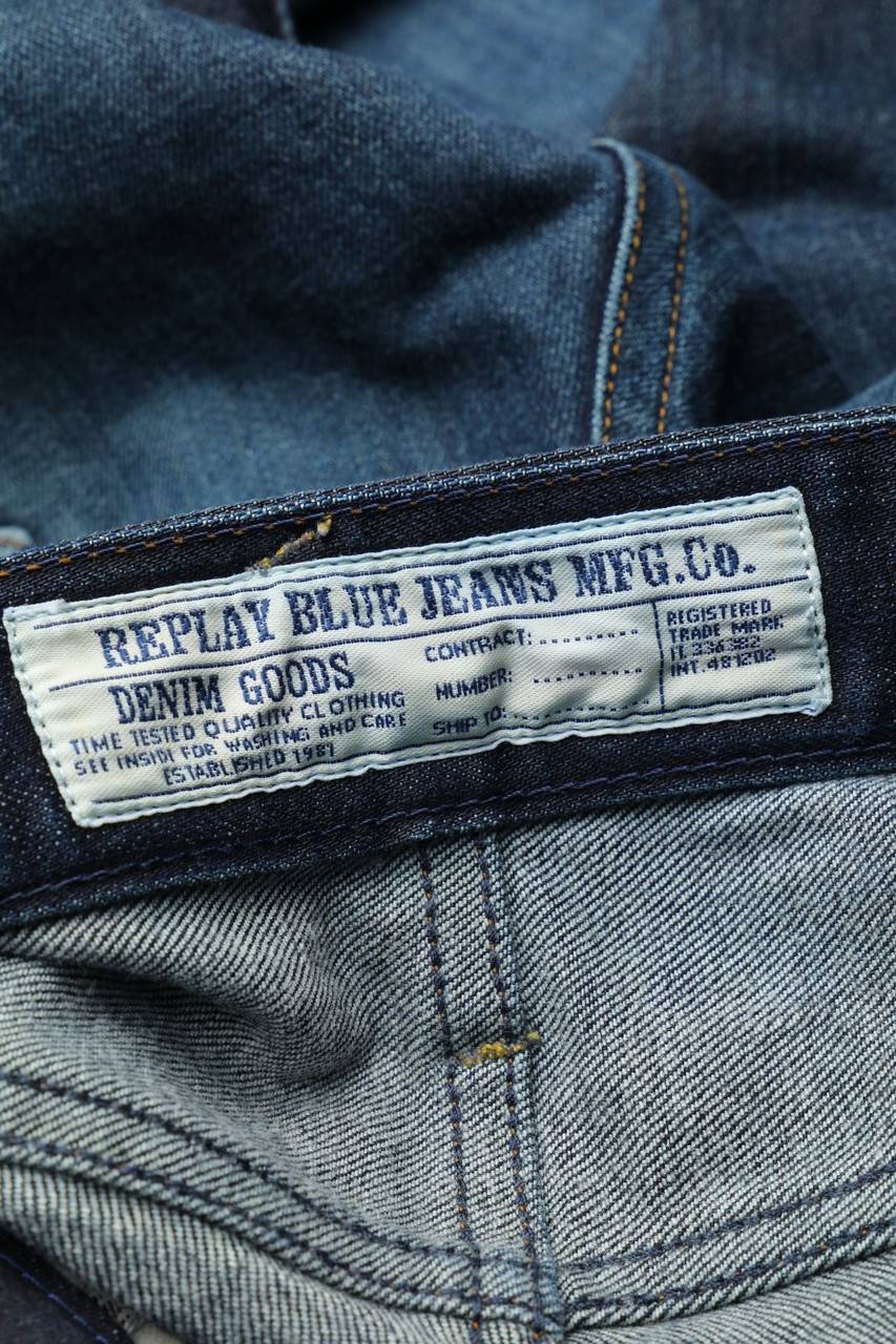 Carou REPLAY Straight Cut Jeans Mit Logo-Badge