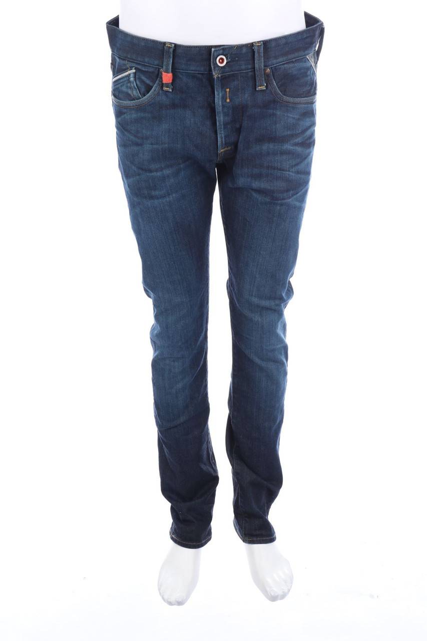 Carou REPLAY Straight Cut Jeans mit Logo-Badge