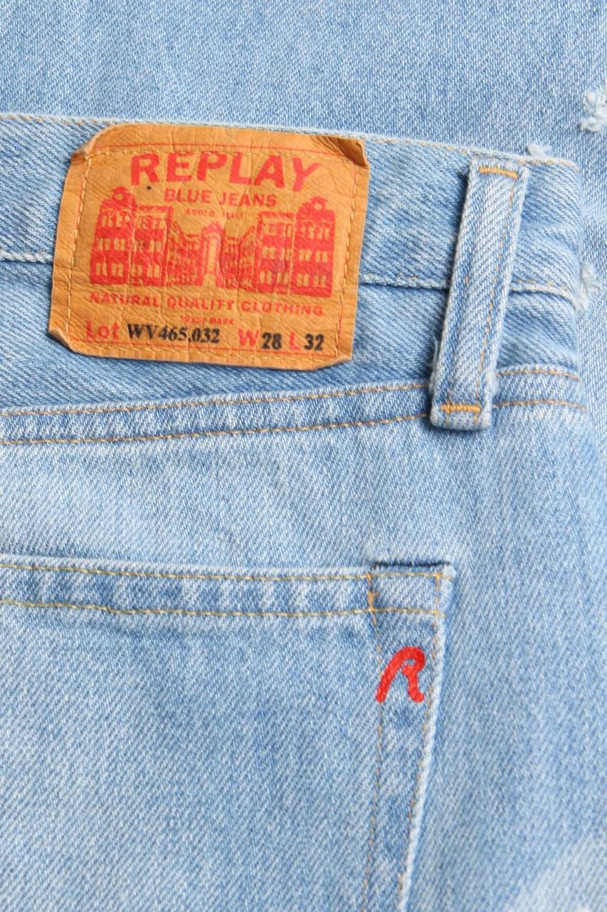 Carou REPLAY Used Look Flared-Jeans Mit Muster
