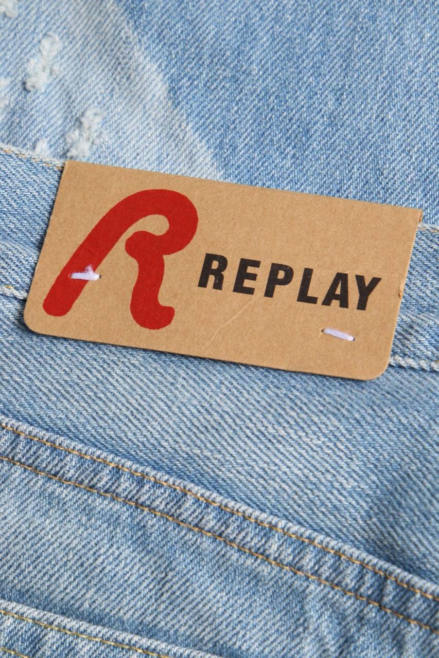 Carou REPLAY Used Look Flared-Jeans Mit Muster