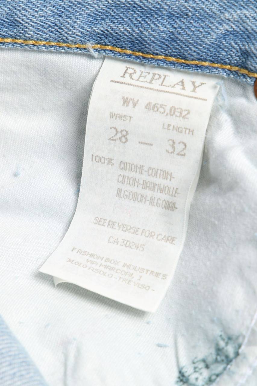 Carou REPLAY Used Look Flared-Jeans Mit Muster