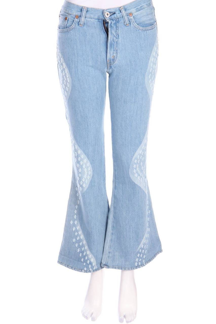 Carou REPLAY Used Look Flared-Jeans mit Muster