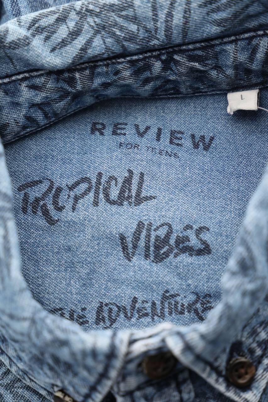 Carou REVIEW Denim-Hemd Mit Muster