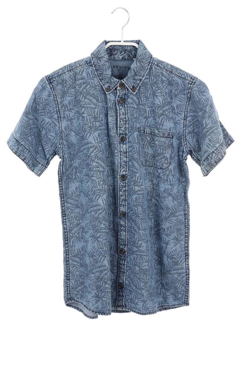 Carou REVIEW Denim-Hemd mit Muster