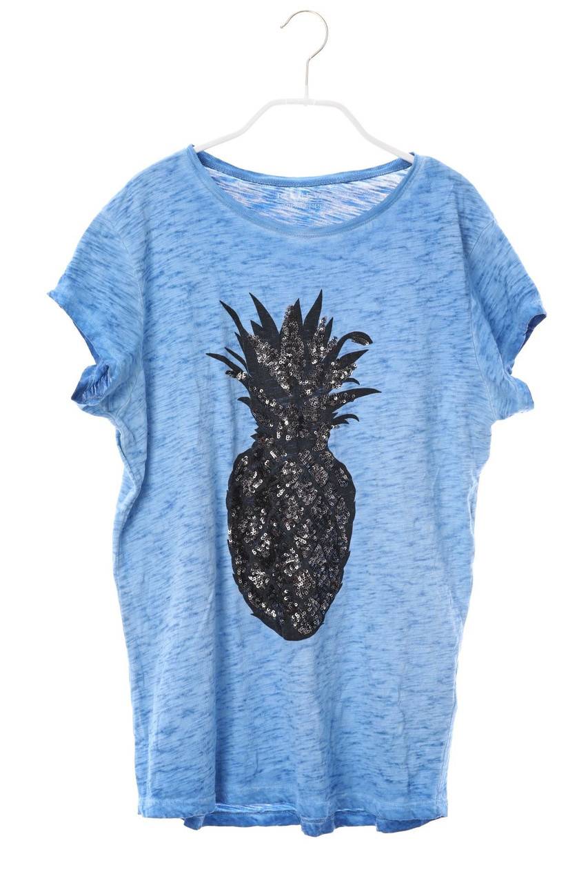 Carou REVIEW Garment Dyed-T-Shirt mit Pailletten