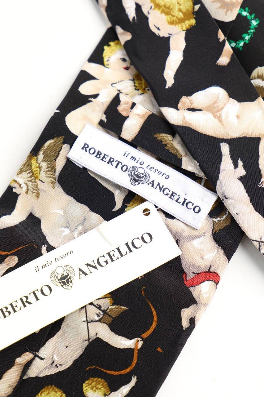 Carou ROBERTO ANGELICO Seiden-Krawatte Mit Print