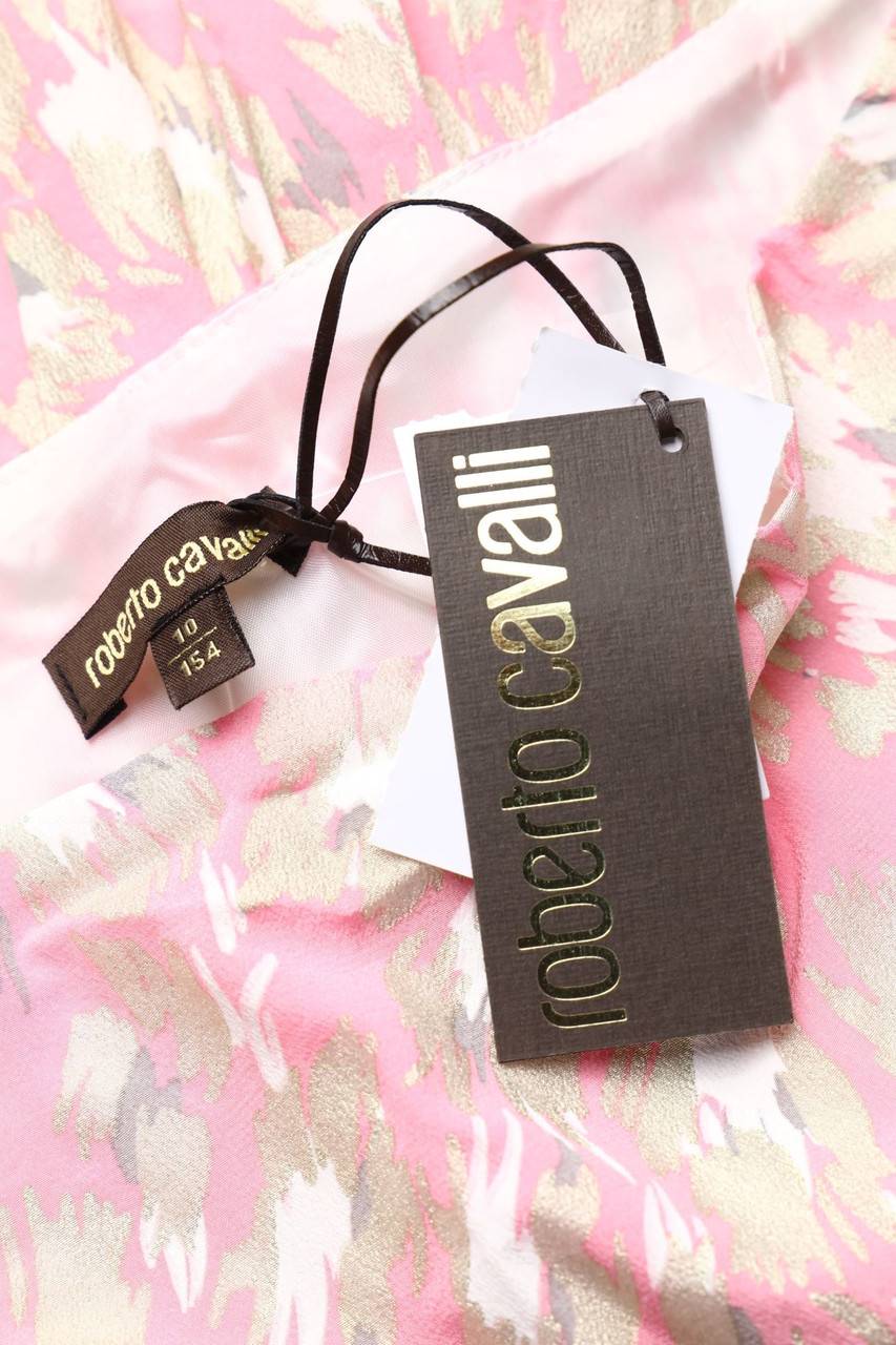 Carou Roberto Cavalli Seiden-Rock Mit Blumen-Print