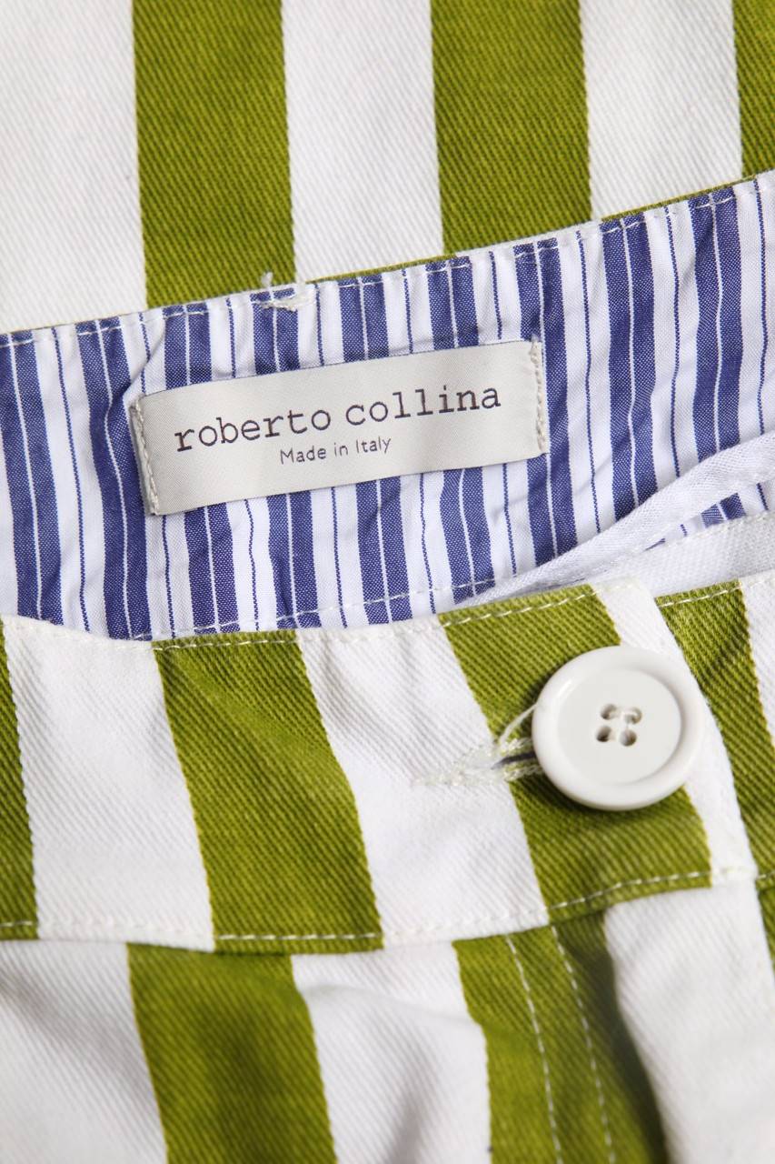 Carou Roberto Collina Cropped-Hose Mit Streifen