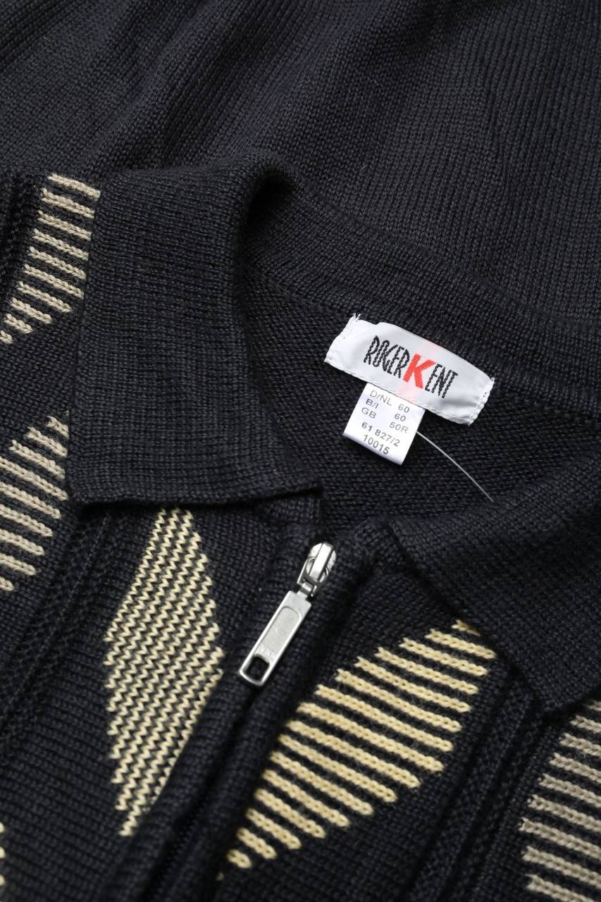 Carou Roger Kent Zipper-Cardigan Mit Muster