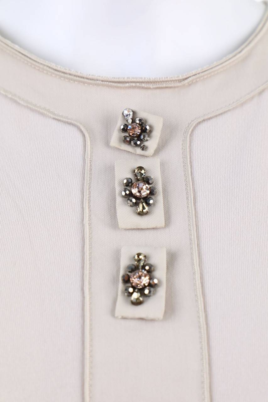 Carou ´S Max Mara Top Mit Schmuckstein-Applikation