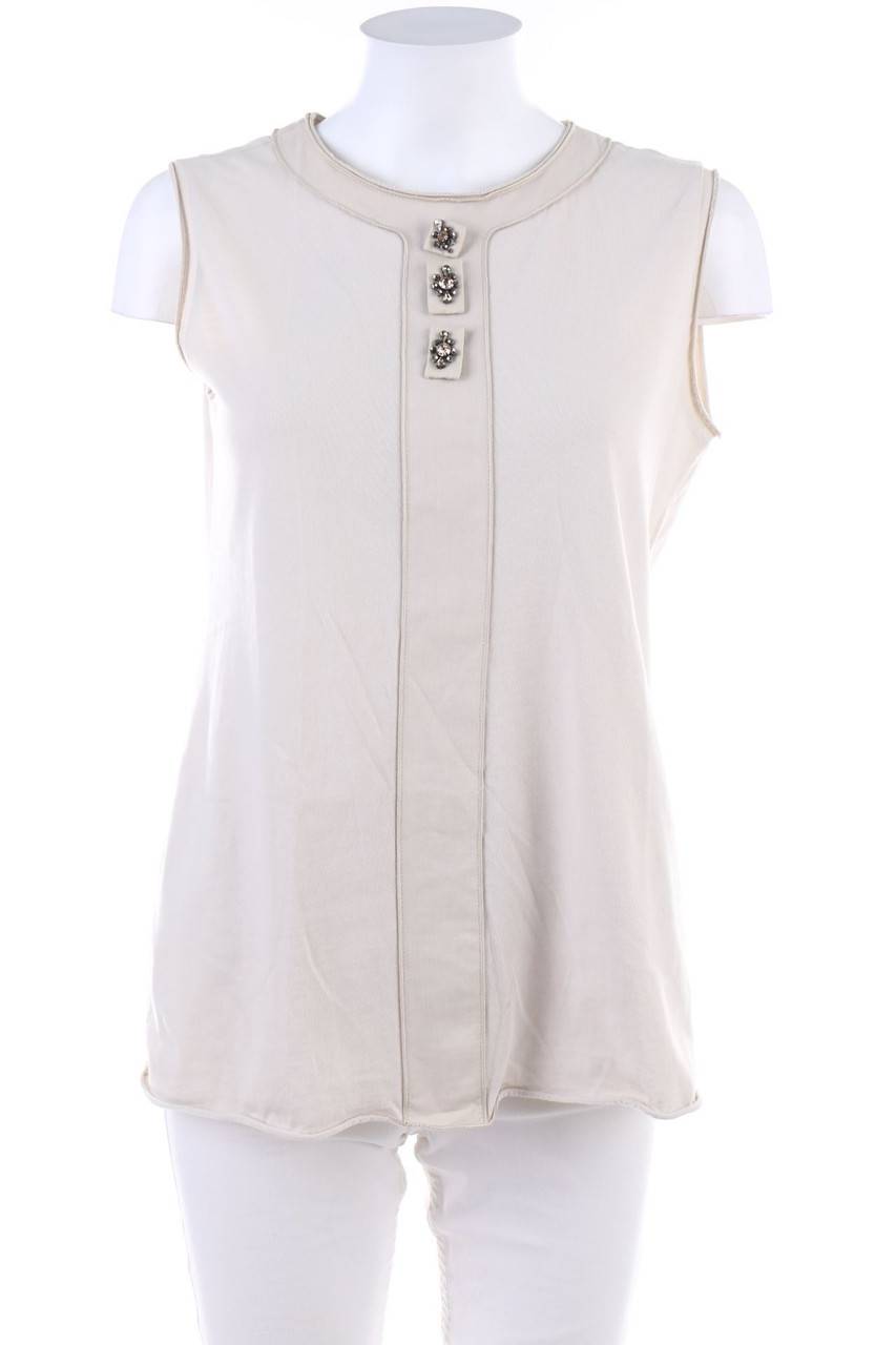Carou ´S Max Mara Top mit Schmuckstein-Applikation