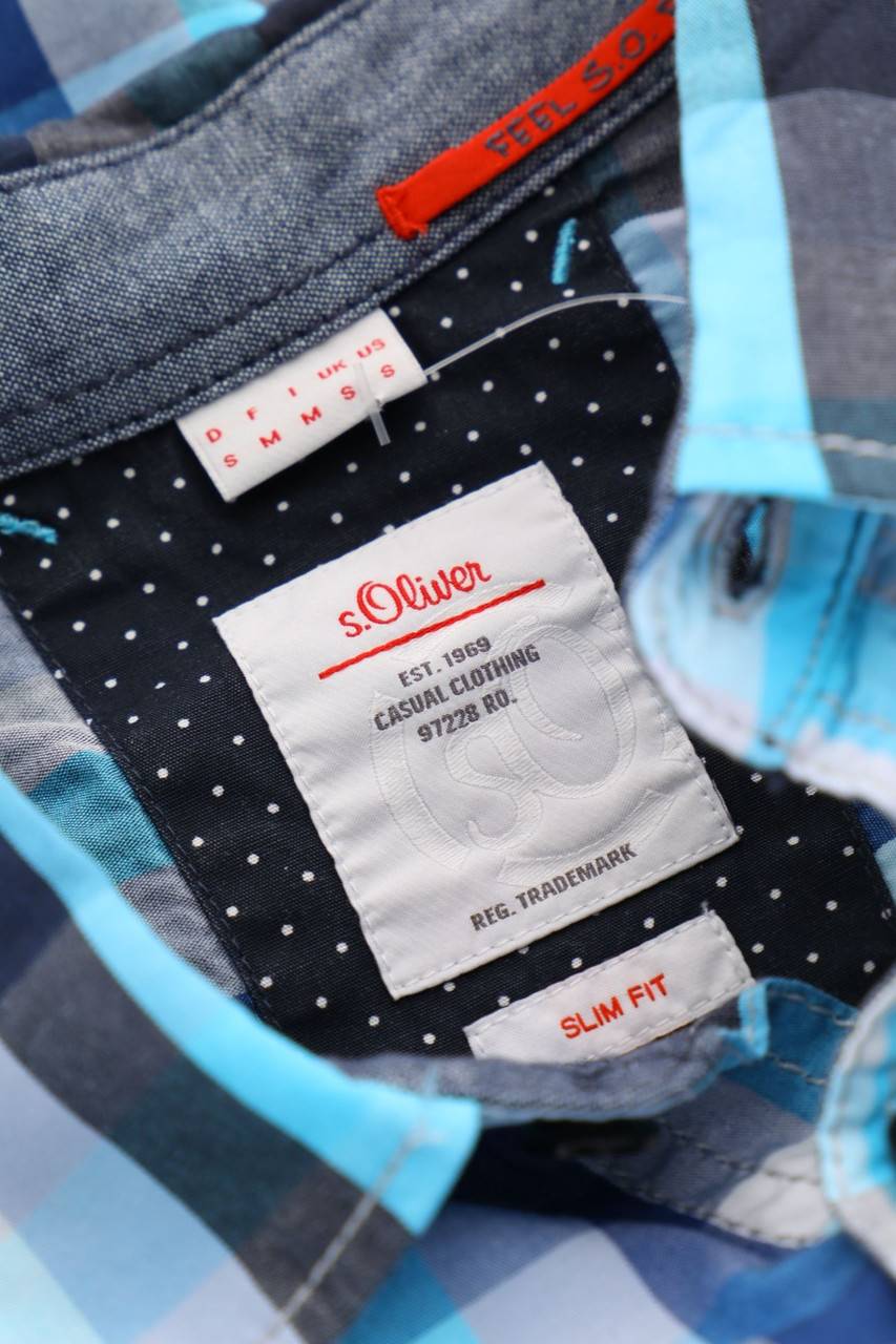 Carou S.Oliver Kurzarm-Hemd Mit Karo-Muster