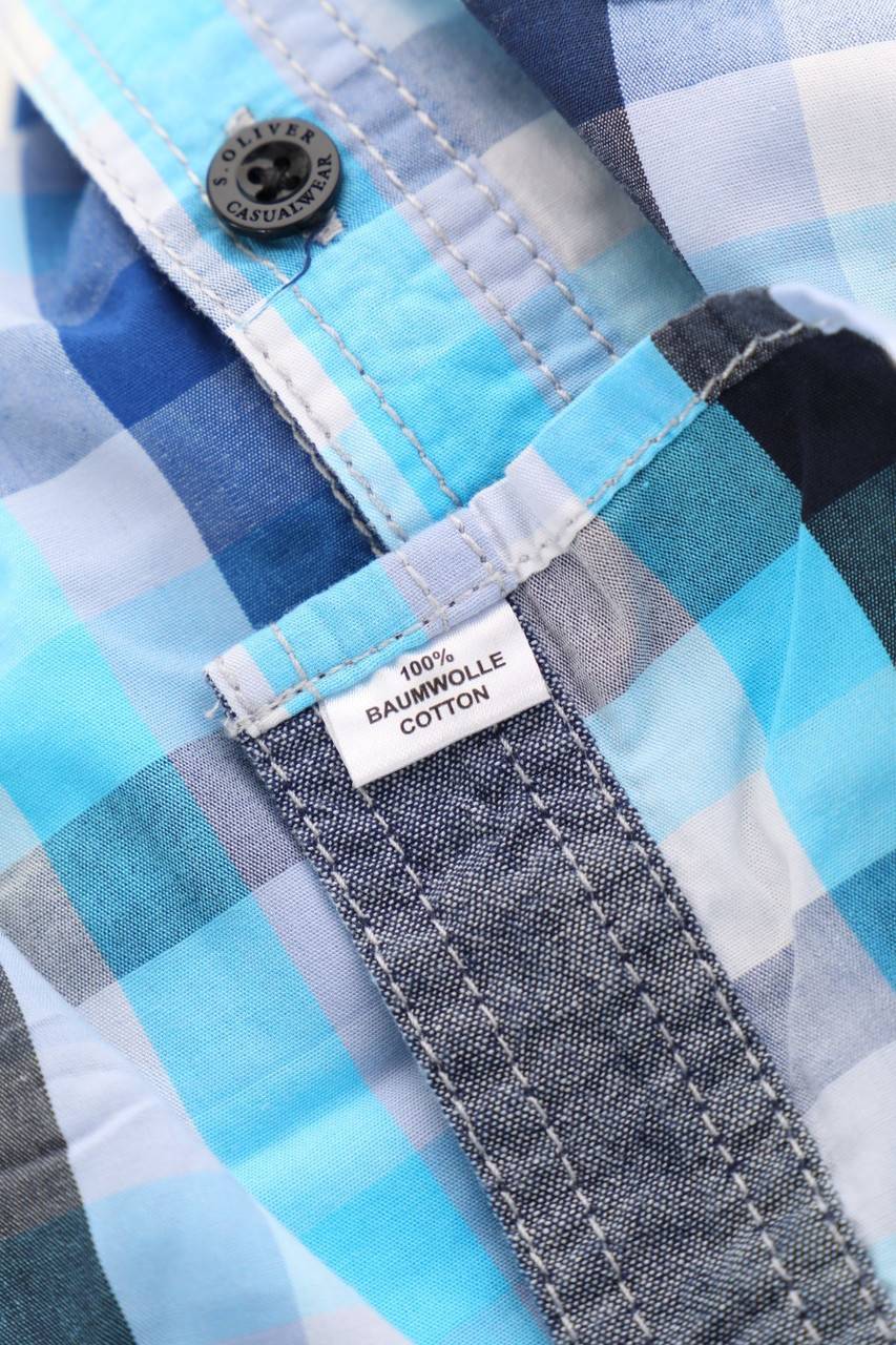 Carou S.Oliver Kurzarm-Hemd Mit Karo-Muster