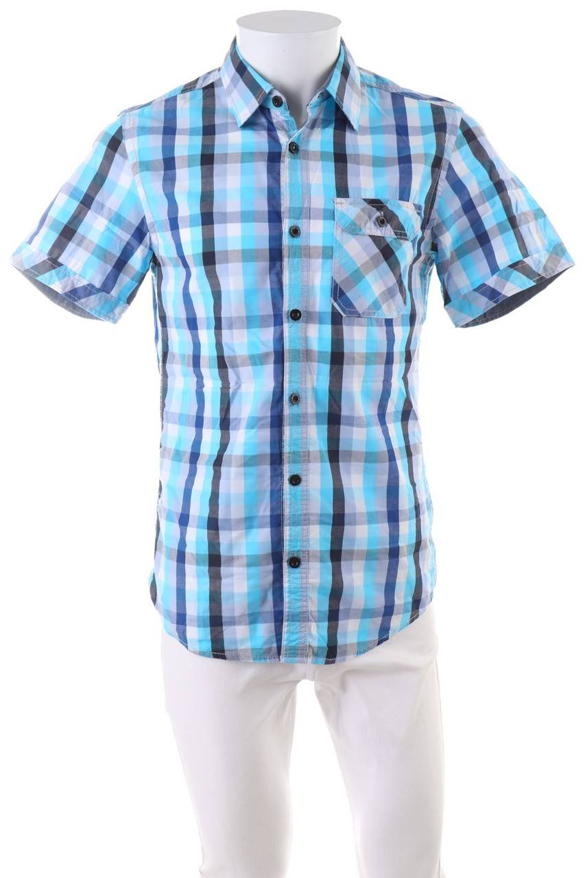 Carou s.Oliver Kurzarm-Hemd mit Karo-Muster