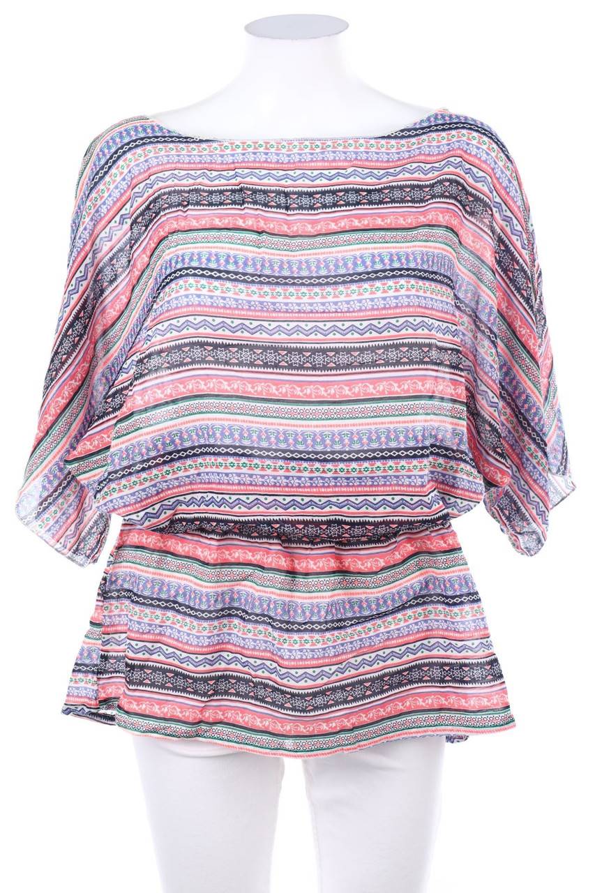 Carou s.Oliver Print-Bluse mit Batwing-Ärmeln