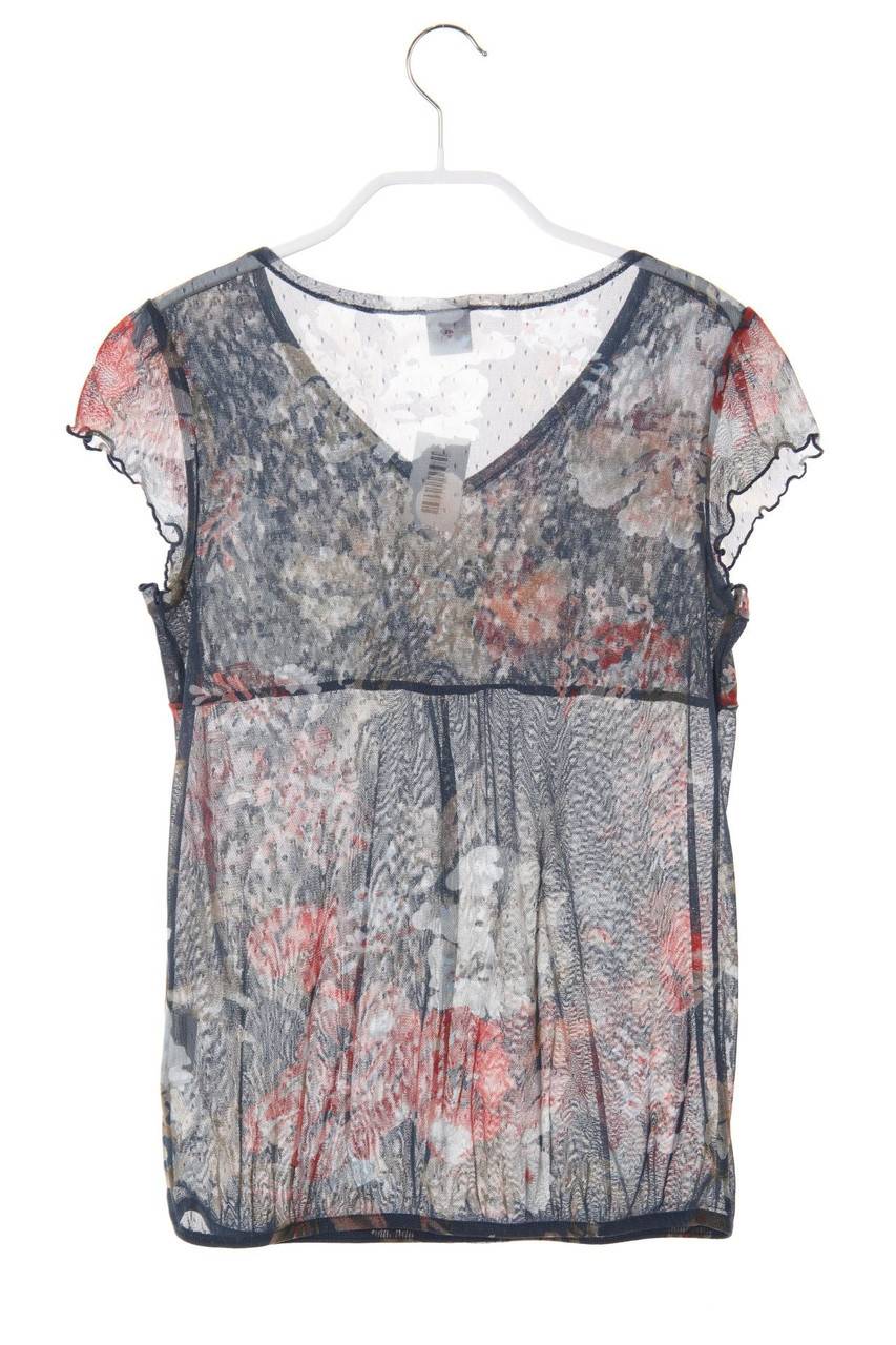Carou S.Oliver T-Shirt Aus Mesh Mit Blumen-Print