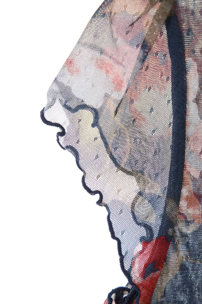 Carou S.Oliver T-Shirt Aus Mesh Mit Blumen-Print