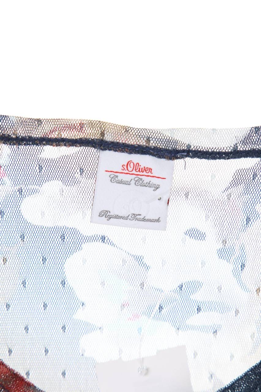 Carou S.Oliver T-Shirt Aus Mesh Mit Blumen-Print