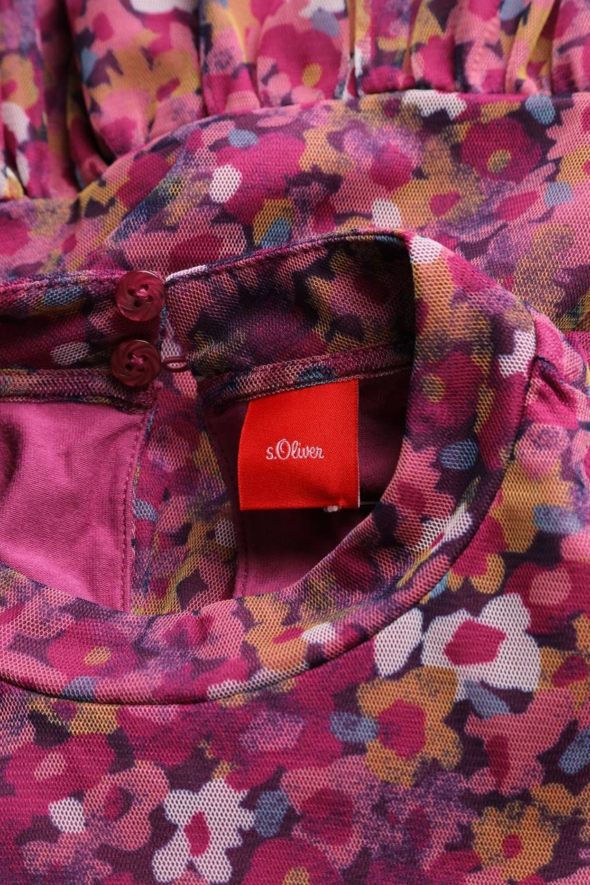Carou S.Oliver Tüll-Kleid Mit Blumen-Print