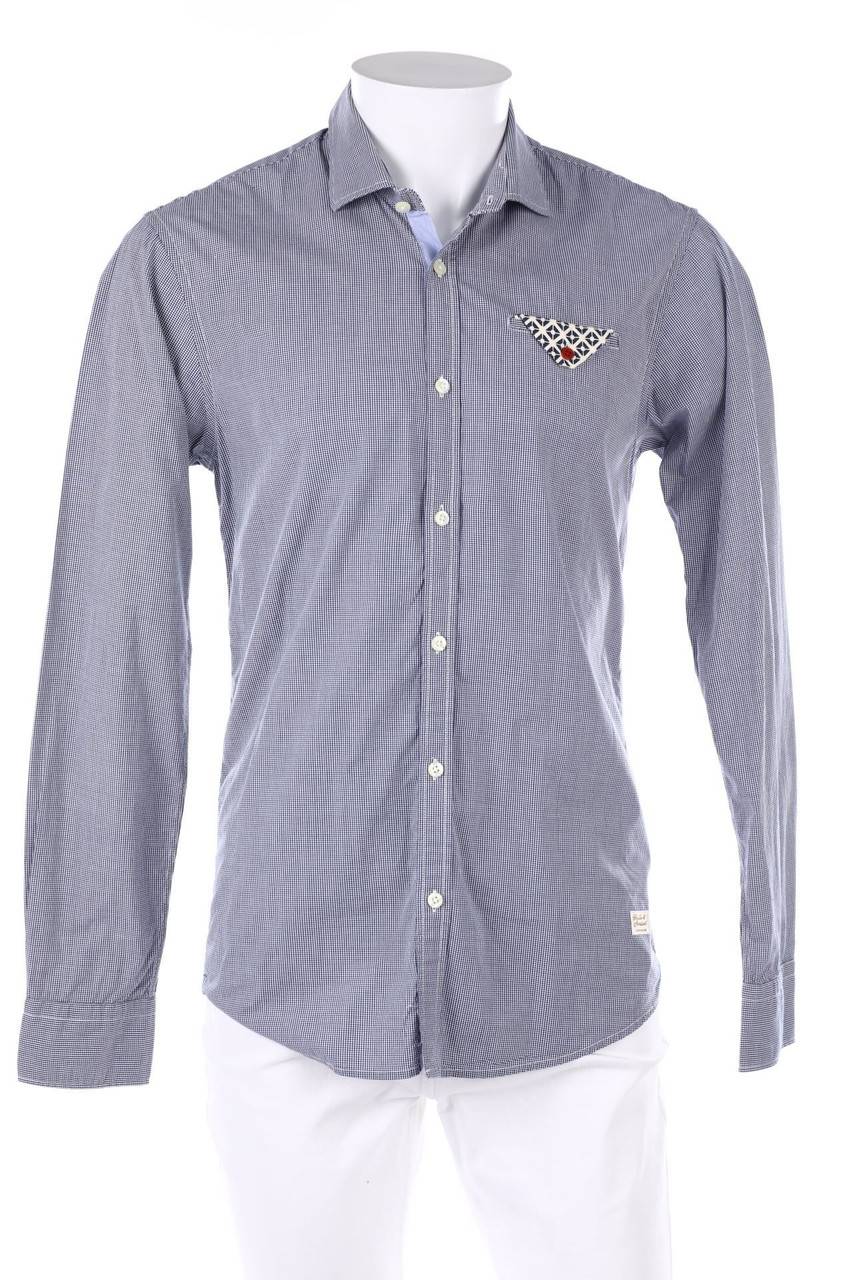 Carou SCOTCH & SODA kariertes Hemd mit Applikationen