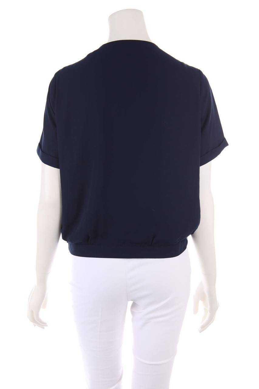 Carou SCOTCH & SODA Kurzarm-Bluse In Wickel-Optik