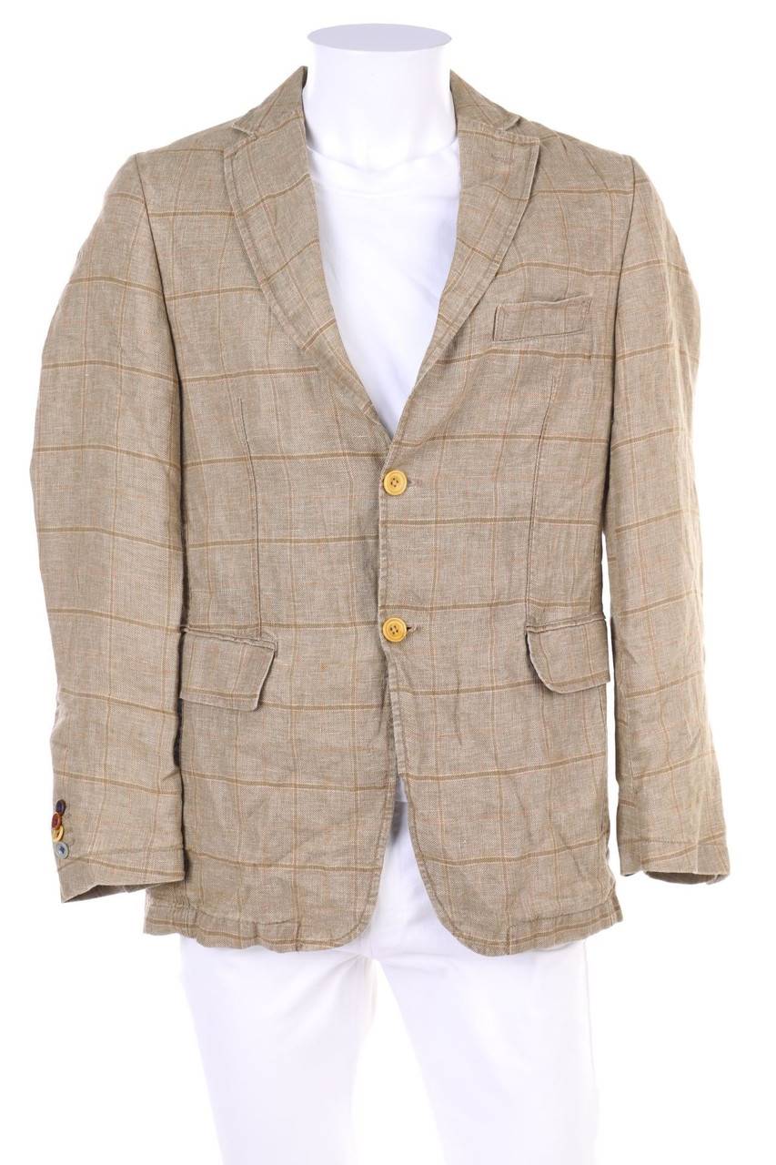 Carou SECONDHAND Brit Style-Sakko aus Leinen-Mix